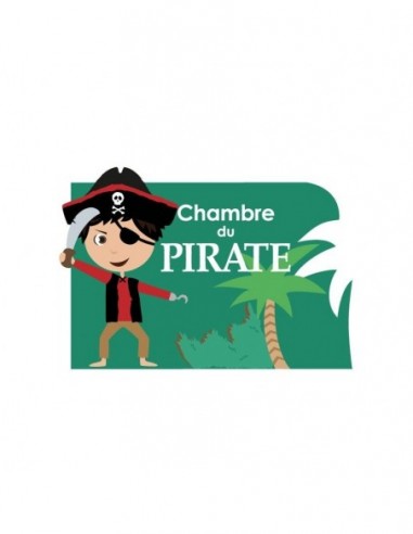 Chambre Pirate,Sticker de porte Enfant: Pirate