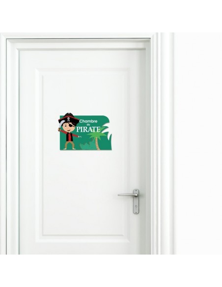 Chambre Pirate,Sticker de porte Enfant: Pirate