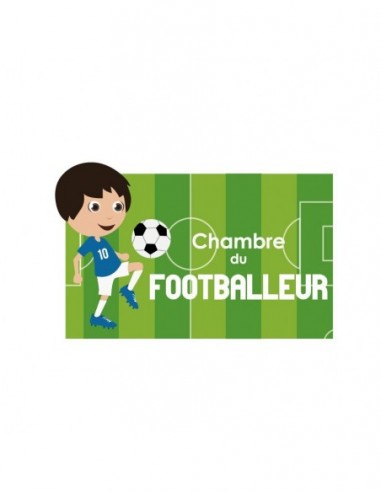 Chambre Foot,Sticker de porte Enfant: Footballeur