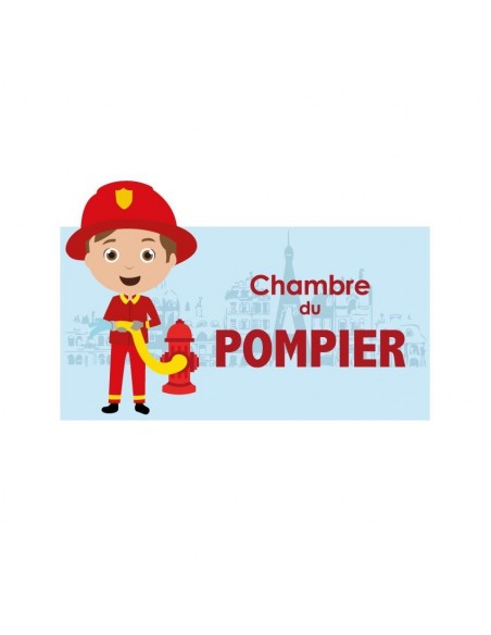 Sticker De Porte Enfant Pompier