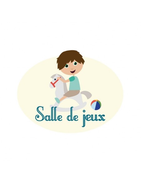 Plaques de porte,Sticker de porte Enfant: Salle de jeux garçon