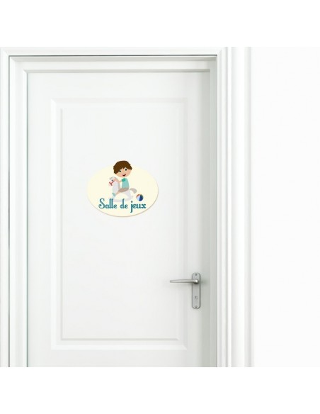 Plaques de porte,Sticker de porte Enfant: Salle de jeux garçon