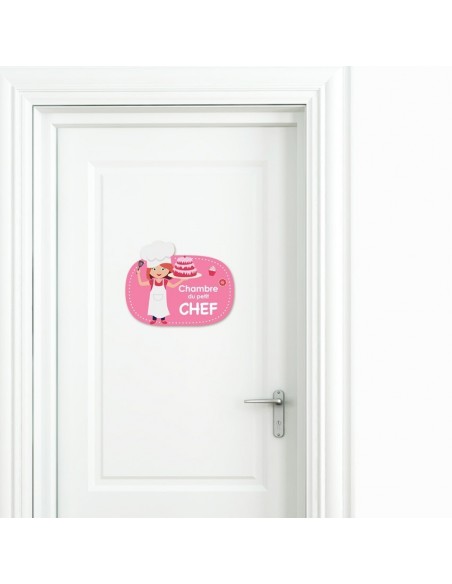 Idées Cadeaux Fille,Sticker de porte Enfant Fille: Cuisinière