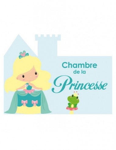 Chambre Princesse,Sticker de porte Enfant: petite princesse