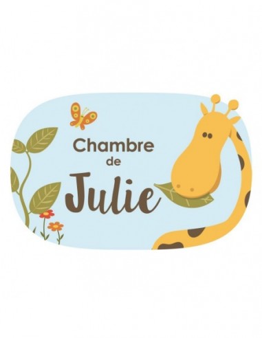 Chambre Savane,Sticker de porte Enfant Prénom personnalisable: