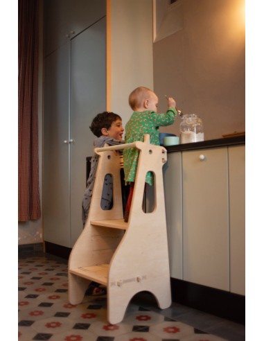Tour d'observation Enfant : Girafe Montessori Bois