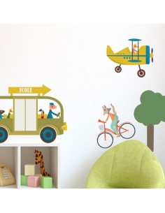 Sticker enfant: Vélo vert