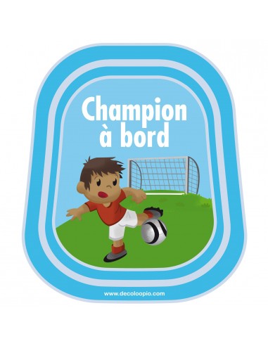 Stickers Bébé à Bord,Bébé à bord: Champion de Foot