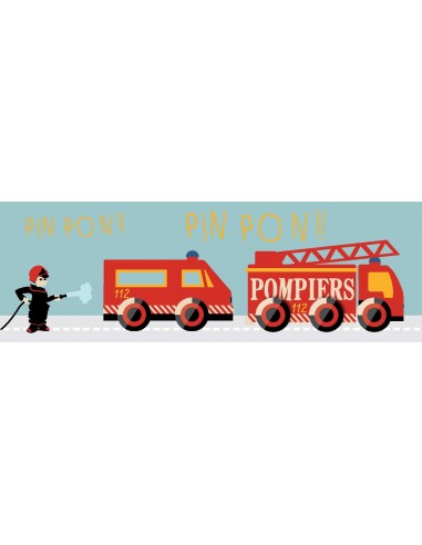 Tableau Deco Enfant Camions Pompiers